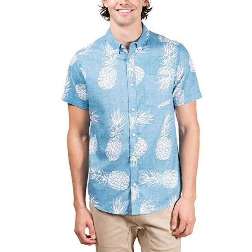 Brooklyn Athletics Men’s Hawaii Vintage Button Down Shirt